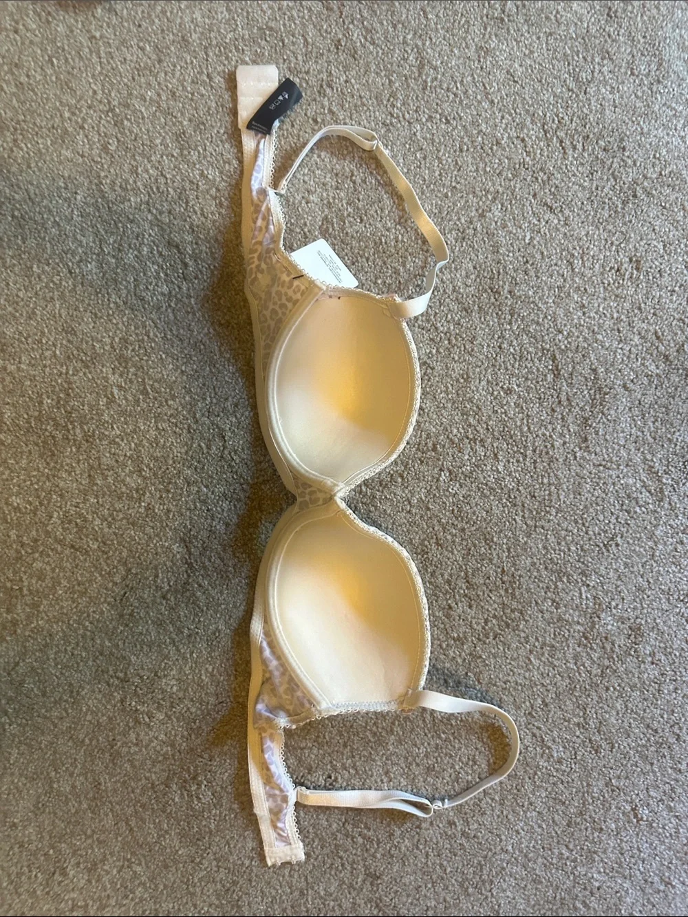 Rene Rofe Pink Leopard Lace-Trim Underwire Bra 34C - Picture 3 of 3